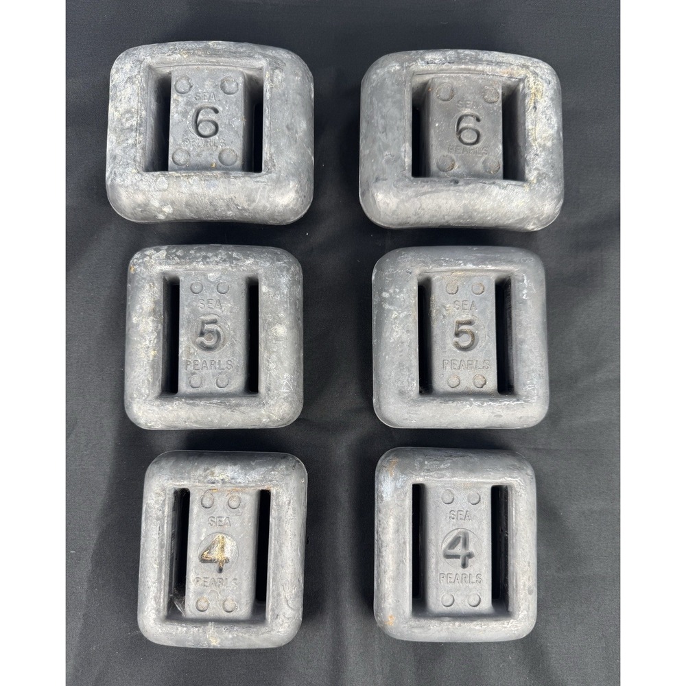 Sea Pearls Scuba Diving Lead Weight Belt Weights 30 Lb Lot 4 5 6 Lb Pairs